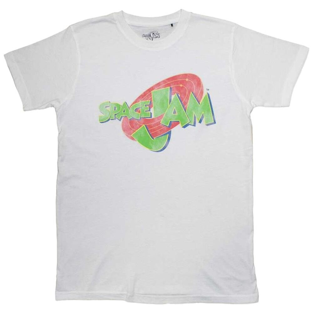 Space Jam Unisex Adult Retro Logo T-Shirt / White